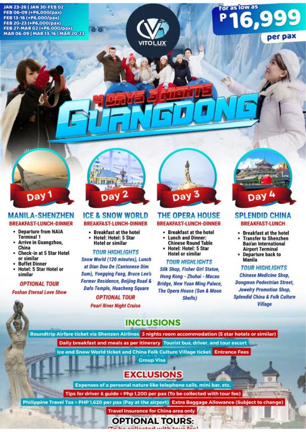 Guangdong China 4D 3N